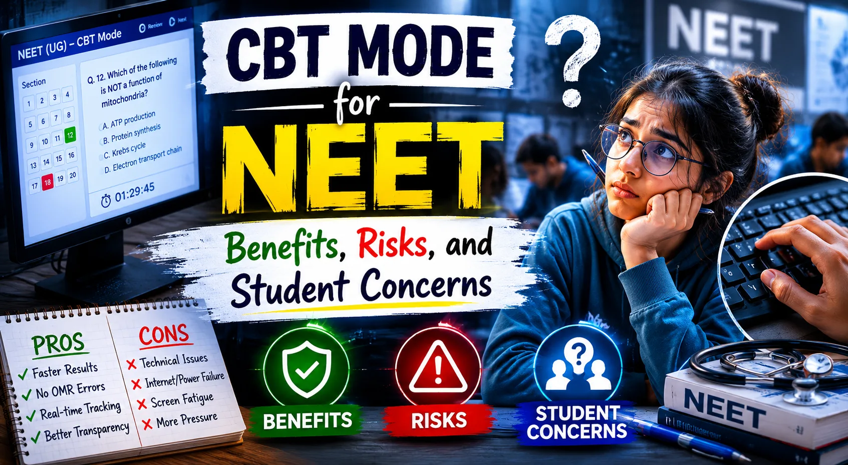 CBT Mode for NEET: Benefits, Risks, and Student Concerns